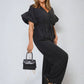 Wrap Over Tie Belt Frill Sleeve Jumpsuit - BB Fashion Outlet