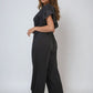 Wrap Over Tie Belt Frill Sleeve Jumpsuit - BB Fashion Outlet