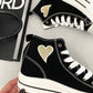 High Top Lace Up Heart Detailed Kids Trainers