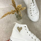 High Top Lace Up Heart Detailed Kids Trainers