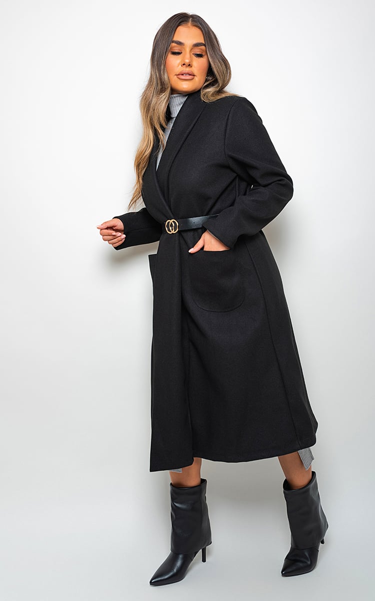 Wrap Belted Long Coat