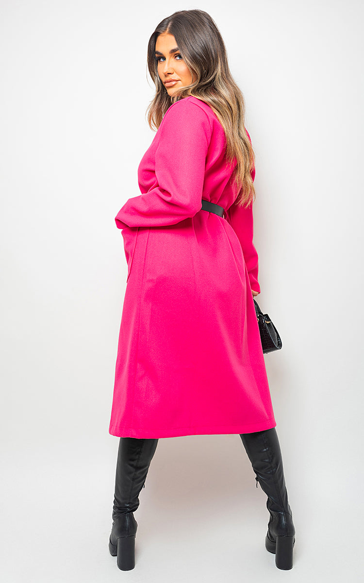 Wrap Belted Long Coat