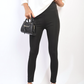 Stretchy Wide Waistband Second Skin Leggings - BB Fashion Outlet