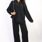 Half Zipper Long Sleeve Top and Trouser Co-ord Set