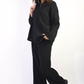 Half Zipper Long Sleeve Top and Trouser Co-ord Set