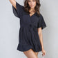 Belted Wrap-Over Frill Playsuit