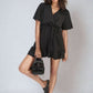 Belted Wrap-Over Frill Playsuit