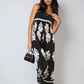 Printed Strapless Jumpsuit