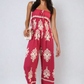 Printed Strapless Jumpsuit