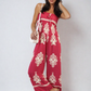 Printed Strapless Jumpsuit