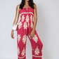 Printed Strapless Jumpsuit