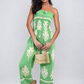 Printed Strapless Jumpsuit