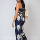 Printed Strapless Jumpsuit