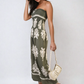 Printed Strapless Jumpsuit