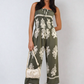 Printed Strapless Jumpsuit