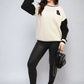 Round Neck Rock & Roll Print Knitted Jumper