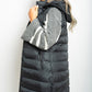 Hooded Longline Quilted Gilet