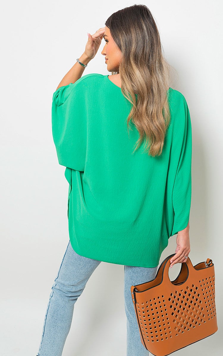 Oversized Batwing Sleeve Casual Tops