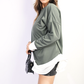 Contrast Ruffled Hem Top