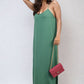 Spaghetti Strap Side Slit Maxi Dress