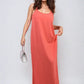 Spaghetti Strap Side Slit Maxi Dress