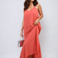 Spaghetti Strap Side Slit Maxi Dress