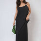 Spaghetti Strap Side Slit Maxi Dress