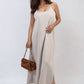 Spaghetti Strap Side Slit Maxi Dress