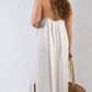 Spaghetti Strap Side Slit Maxi Dress