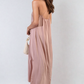 Spaghetti Strap Side Slit Maxi Dress