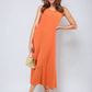 Spaghetti Strap Side Slit Maxi Dress