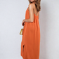 Spaghetti Strap Side Slit Maxi Dress