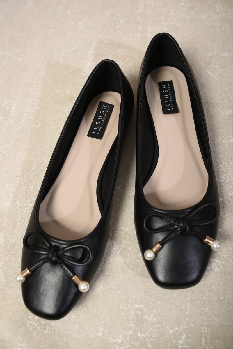 Bow Decor Round Toe Ballet Flat Sandals - BB Fashion Outlet