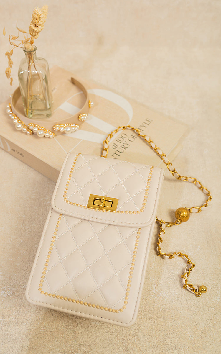 Quilted Crossbody Chain Shoulder Mini Bag