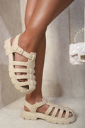 Summer Round Toe Strappy Chunky Sandals - BB Fashion Outlet