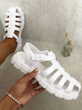 Summer Round Toe Strappy Chunky Sandals - BB Fashion Outlet