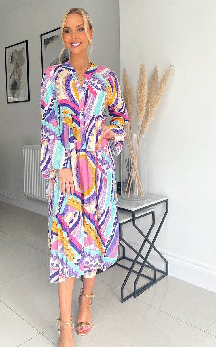 Printed Midi Dress