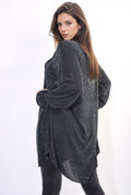 Oversized Satin Ruffle Shirt Dress - BB Fashion Outlet