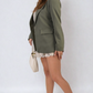 Open Front Oversized Casual Blazer