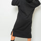 Kangaroo Pocket Long Loose Hoodie Dress