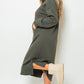 Kangaroo Pocket Long Loose Hoodie Dress