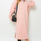 Kangaroo Pocket Long Loose Hoodie Dress