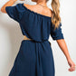 Off Shoulder Belted Mini Dress