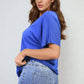 Short Sleeve V-Neck Loose Top