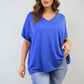 Short Sleeve V-Neck Loose Top