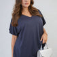 Short Sleeve V-Neck Loose Top