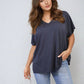 Short Sleeve V-Neck Loose Top