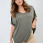 Short Sleeve V-Neck Loose Top