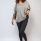 Short Sleeve V-Neck Loose Top