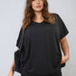 Short Sleeve V-Neck Loose Top